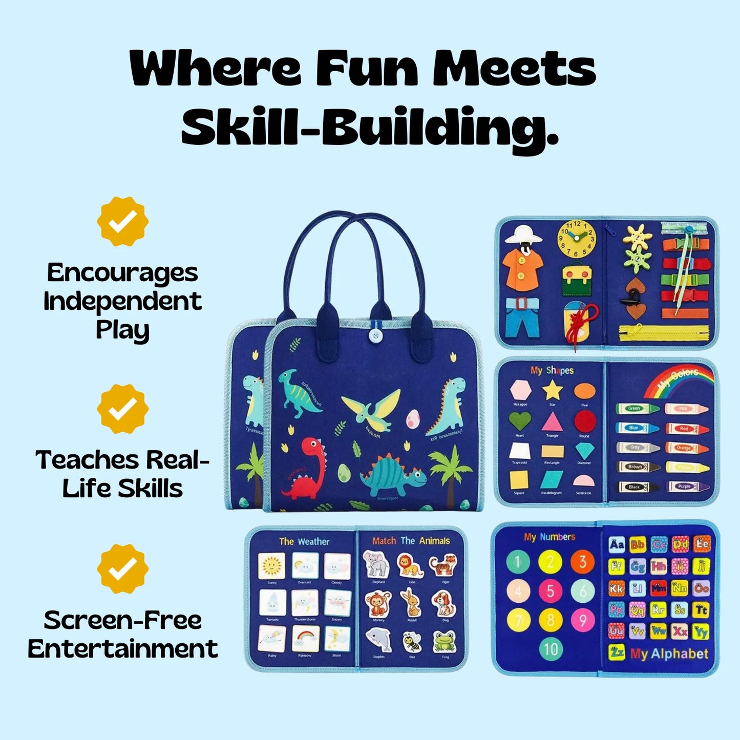 Brainibee™ Montessori Busy Board