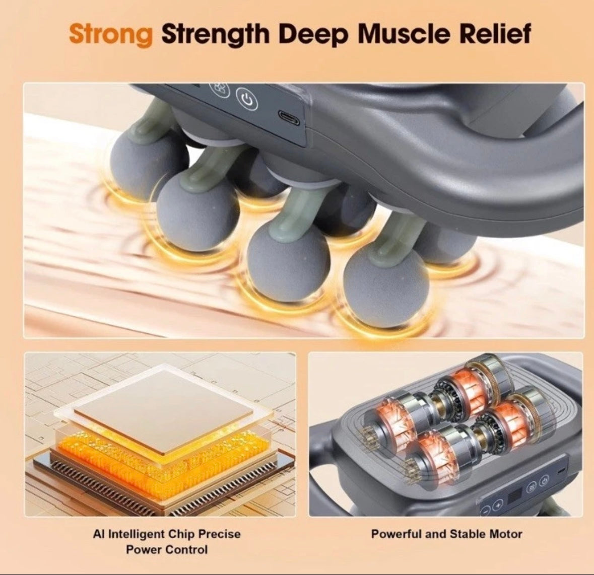 Your Daily Reset™ – Powerful Deep Tissue Massage Gun 16-Head Massage